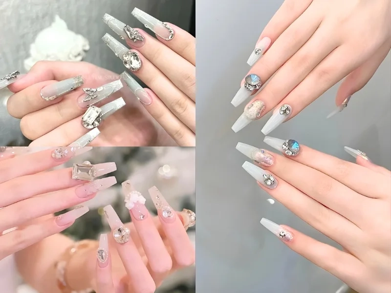 Móng tay xinh cho cô dâu phù hợp với mọi kiểu váy cưới