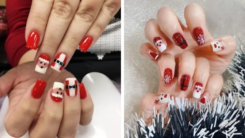 Móng xinh noel giúp nàng tỏa sáng đêm Giáng sinh