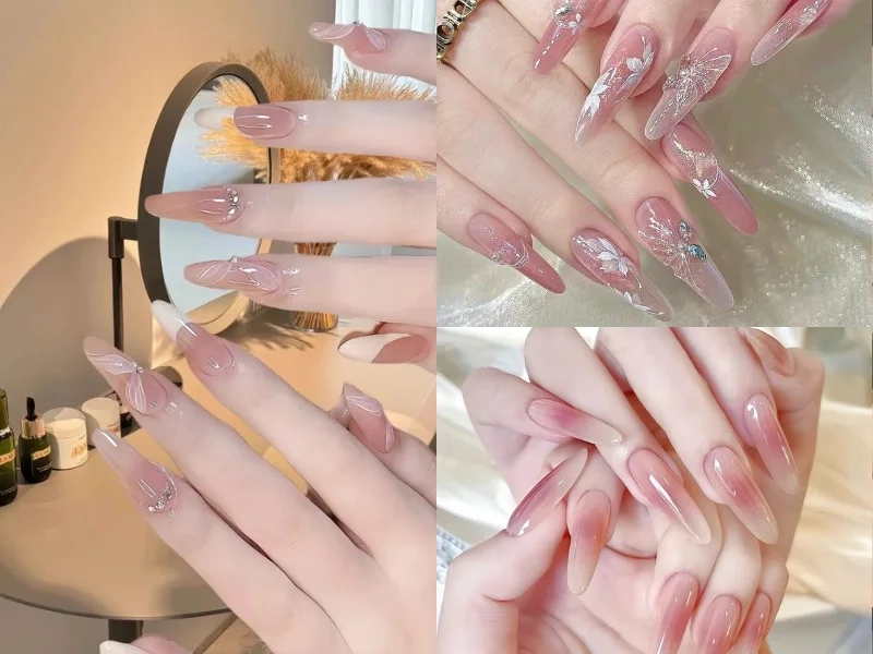 Nail xinh móng dài mang lại vẻ đẹp sang trọng
