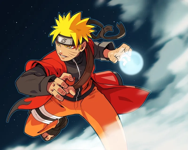 Hình ảnh anime ngầu Naruto phong cách chiến đấu đầy uy lực