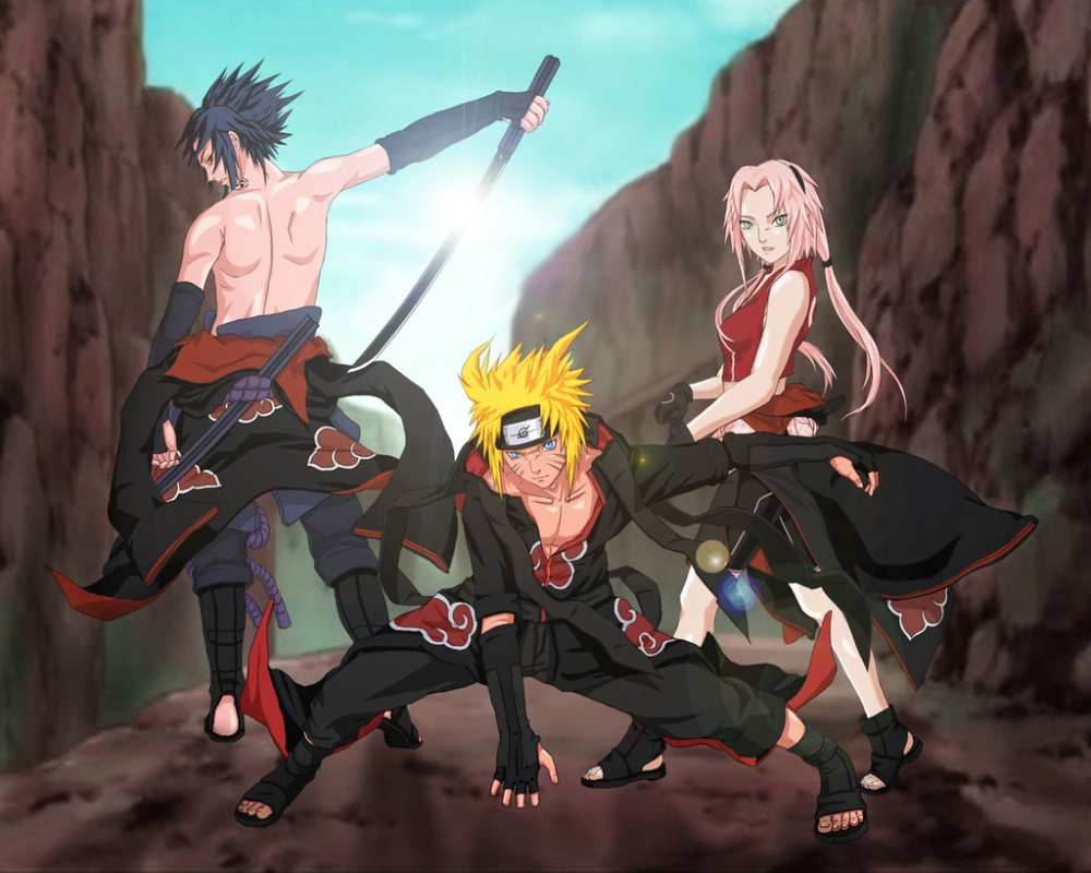 Naruto Sasuke Sakura Akatsuki bóng tối và ánh sáng
