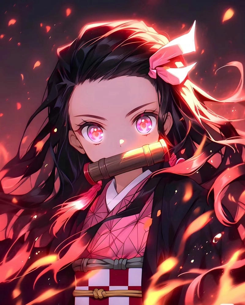 Nezuko wallpaper iPhone thiết kế dành riêng cho điện thoại
