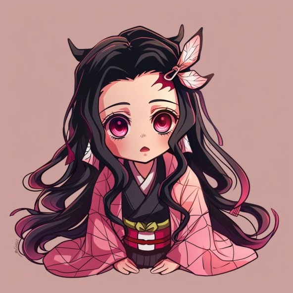 Mô hình Nezuko chibi phiên bản figure dễ thương cho fan