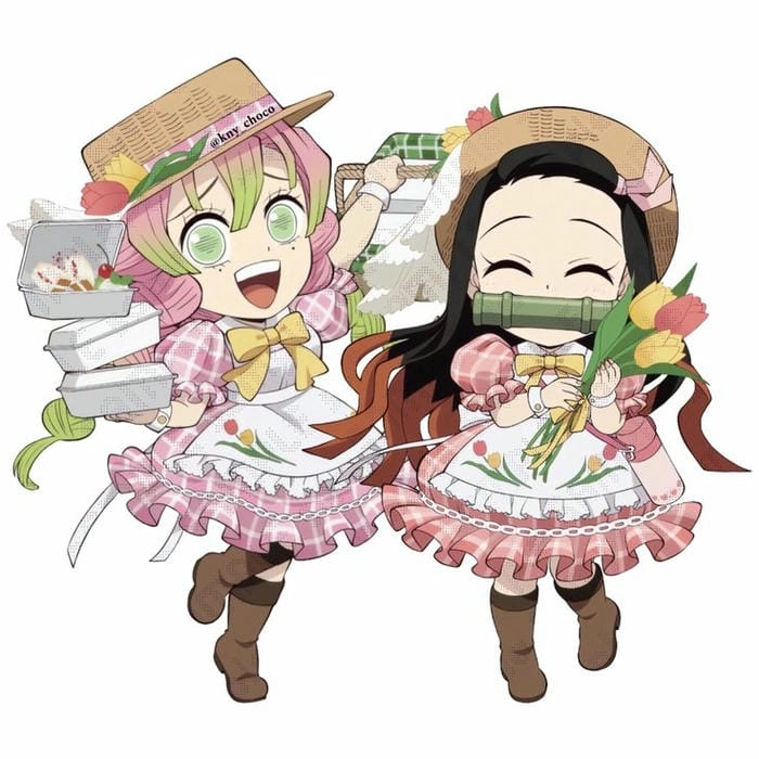 Cùng xem anime nezuko chibi cute cực hút mắt