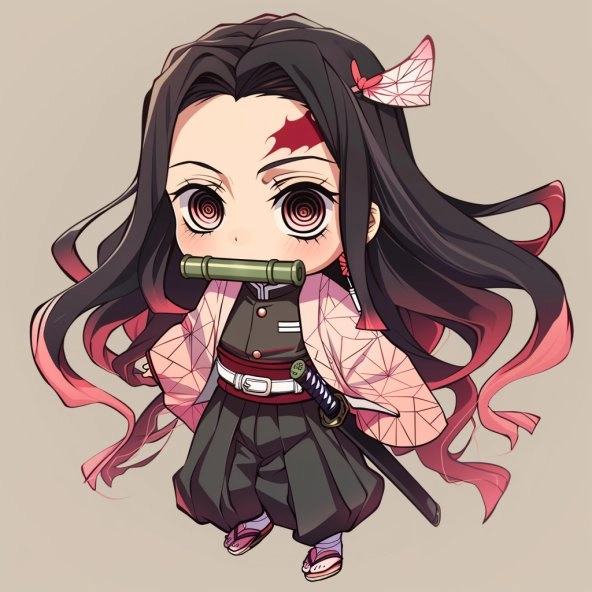 Cách vẽ Nezuko chibi từng bước đơn giản cho người mới