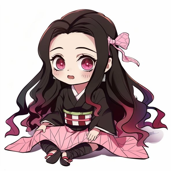 Thử tài với dessin nezuko chibi kiểu Nhật