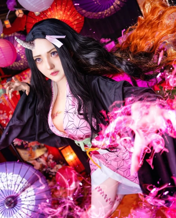 Nezuko cosplay hentai phiên bản táo bạo dành cho fan trưởng thành