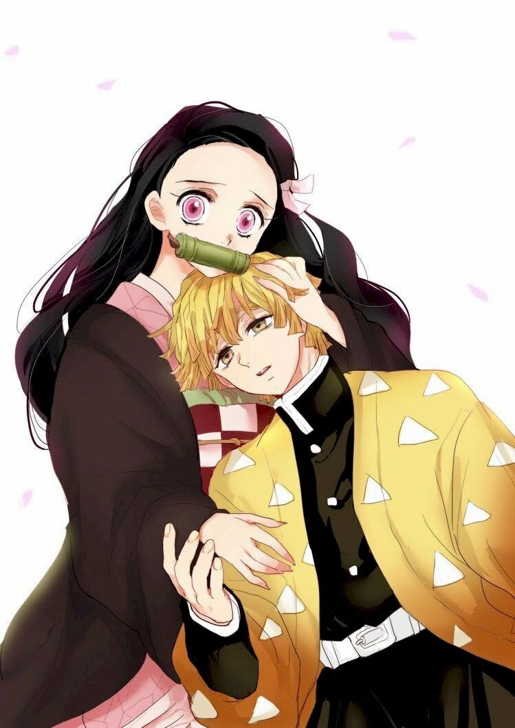 Zenitsu và Nezuko khoảnh khắc đáng yêu trong Kimetsu no Yaiba
