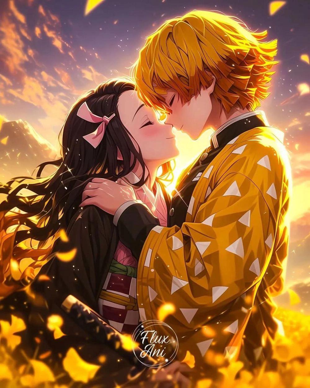 Zenitsu x Nezuko DJ fanart độc đáo về hai nhân vật