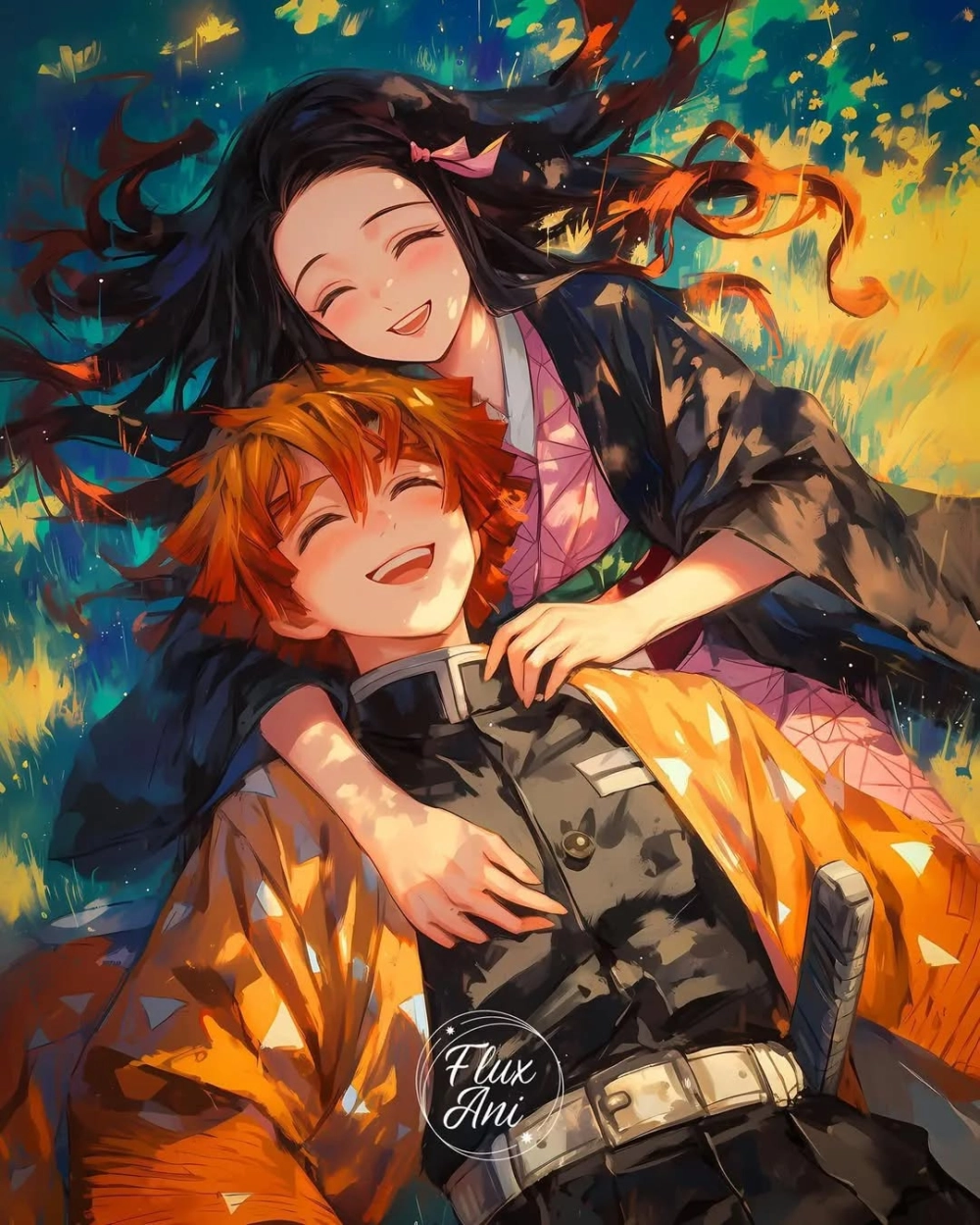 Nezuko and Zenitsu love chuyện tình hài hước nhưng đầy chân thành