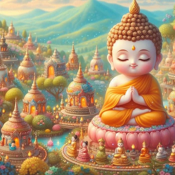 Cách tạo nên một tác phẩm vẽ phật chibi đơn giản