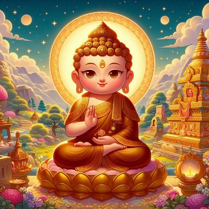 Hướng dẫn từng bước vẽ tranh phật chibi dễ hiểu