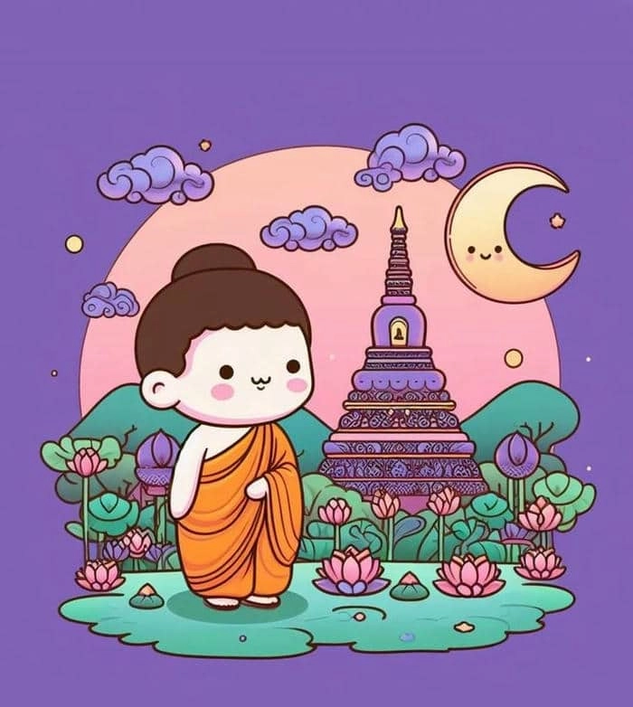 Làm mới tài khoản với avatar phật chibi nổi bật