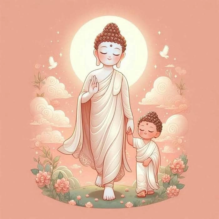 Hình tượng phật thích ca chibi gần gũi thân thiện