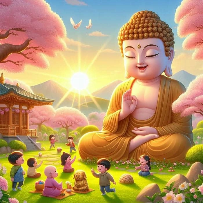 Gợi cảm hứng thiền định cùng phật tổ chibi