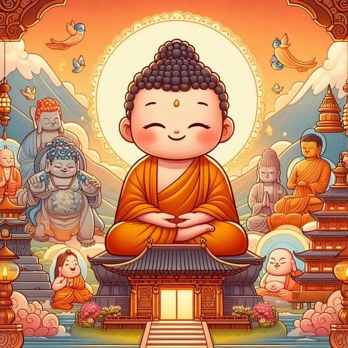 Cuộc sống an nhiên qua góc nhìn phật tử chibi