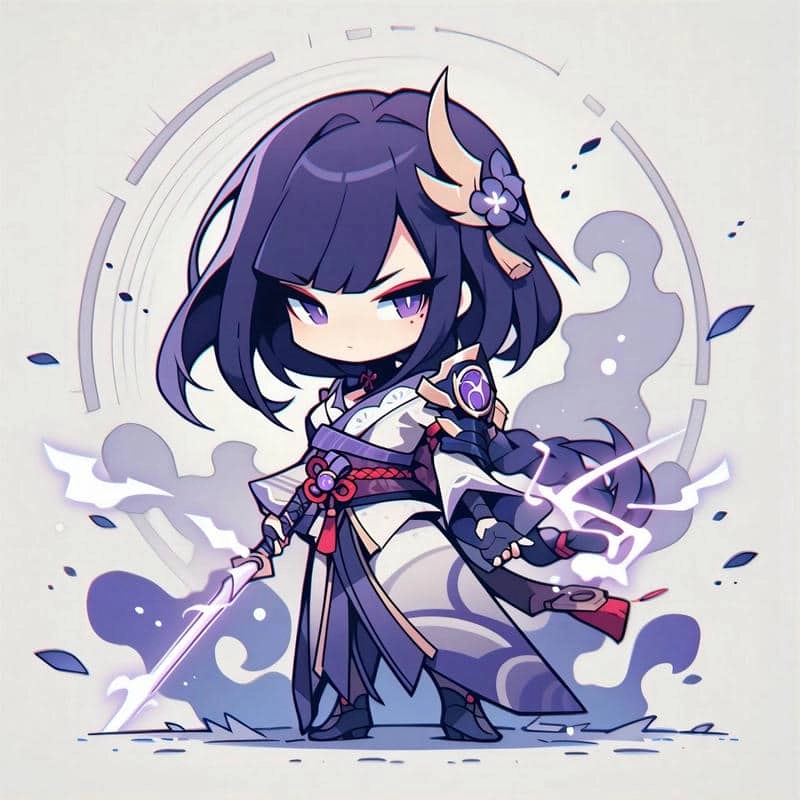 Vẻ ngoài siêu đáng yêu của raiden shogun chibi cute