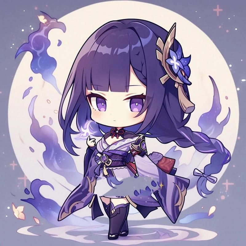 Tuyển tập tranh đẹp của raiden shogun chibi art
