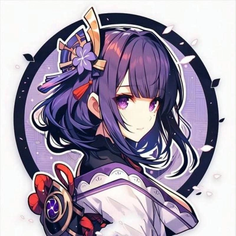 Cập nhật loạt raiden shogun chibi stickers mới