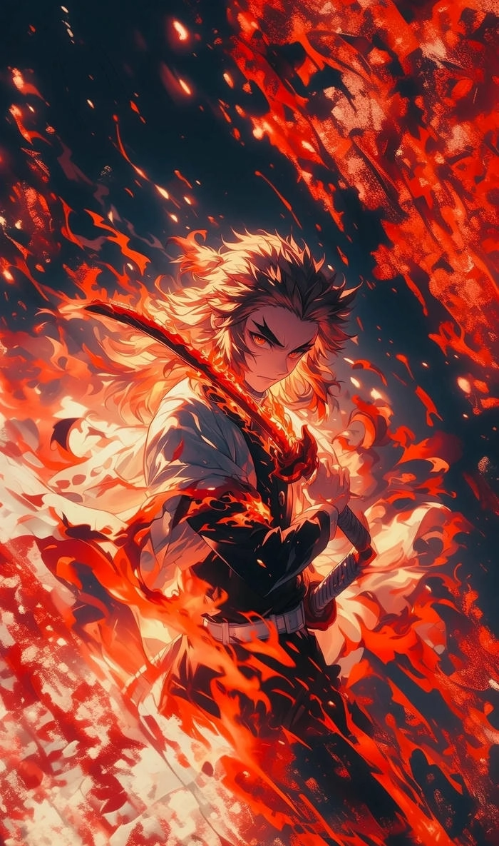 Tanjiro and Rengoku wallpaper khoảnh khắc ấm áp giữa hai người