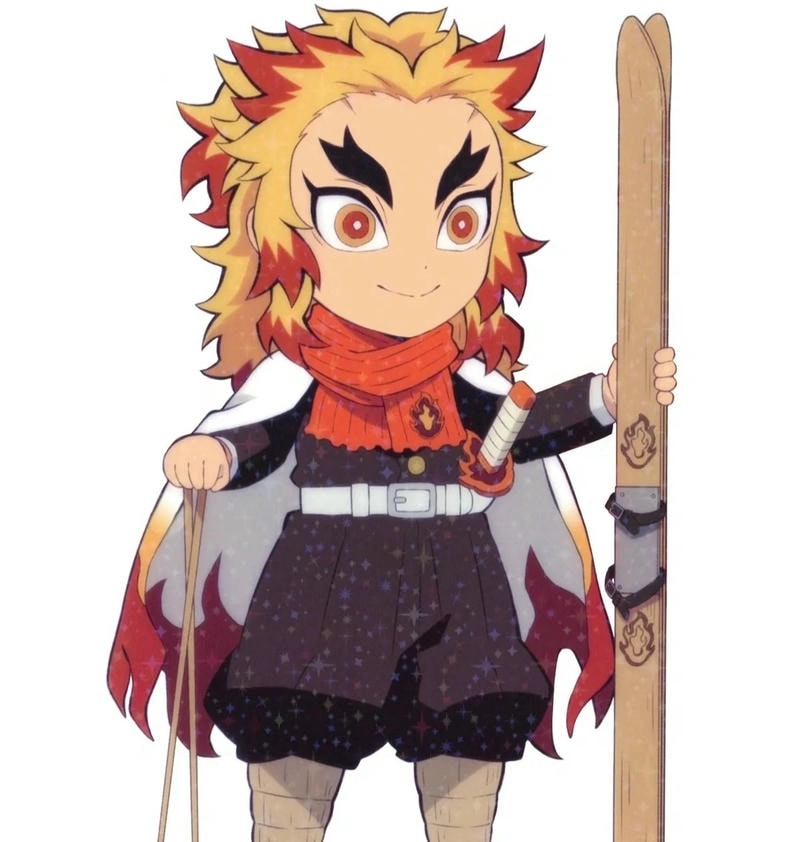 Ảnh Rengoku chibi Viêm Trụ nhỏ bé nhưng đầy khí chất