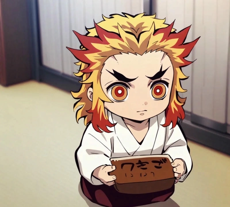 Rengoku chibi cute chiến binh lửa phiên bản đáng yêu
