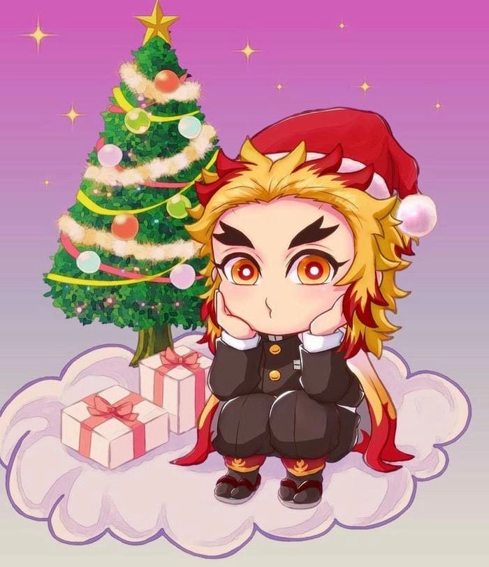 Ảnh rengoku chibi eating đáng yêu