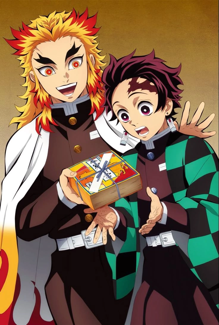 Rengoku x Tanjirou ngọn lửa soi sáng con đường của cậu bé