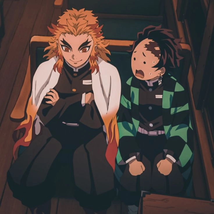 Tanjiro and Rengoku wallpaper hình nền ấm áp và đầy cảm xúc