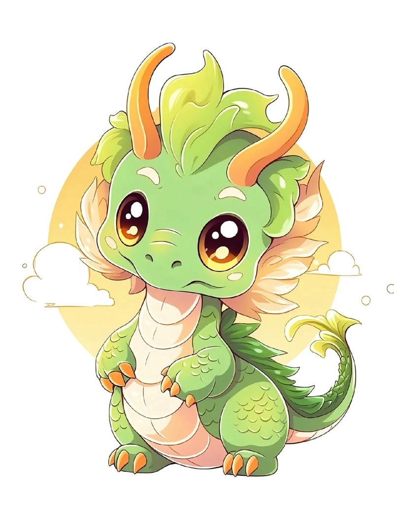 Hình con rồng chibi cực kỳ dễ thương