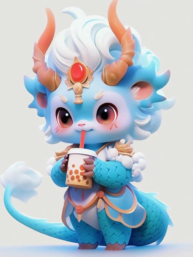 Rong chibi vẽ con rồng ngộ nghĩnh
