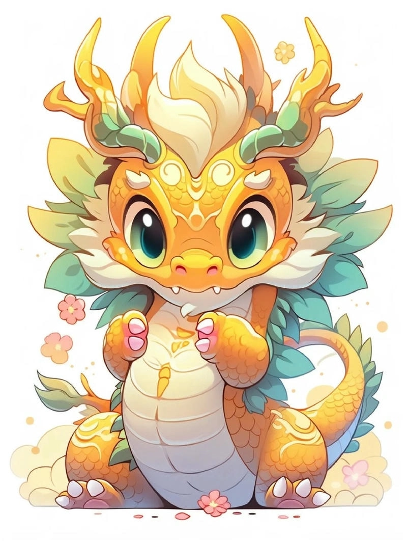 Con rồng chibi cute cho ảnh bìaCon rồng chibi cute cho ảnh bìa