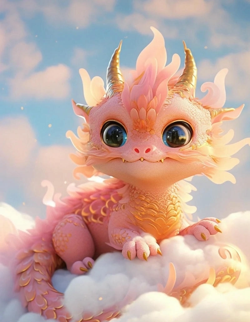 Hình vẽ con rồng chibi đẹp ngất ngây