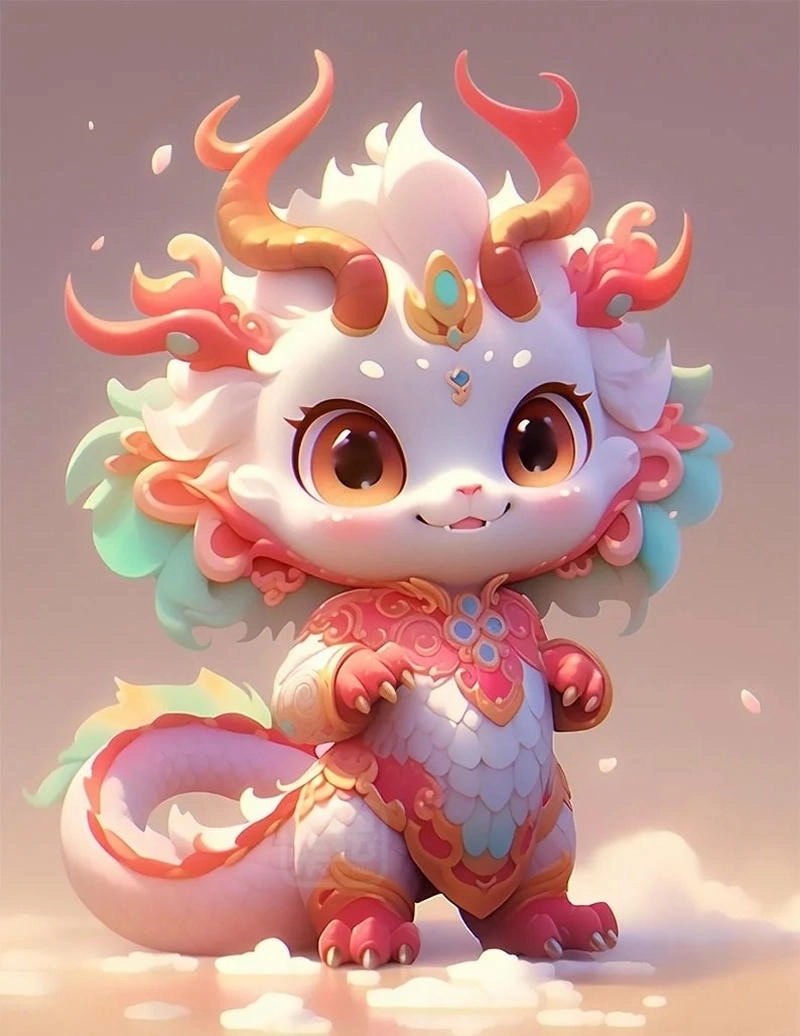 Rồng chibi 3d sống động cuốn hút