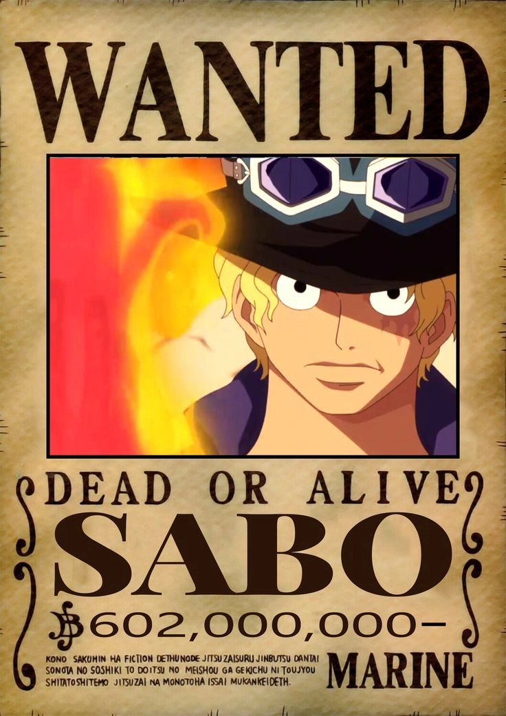 Wanted Sabo giá trị tiền thưởng gây chấn động của anh trai Luffy