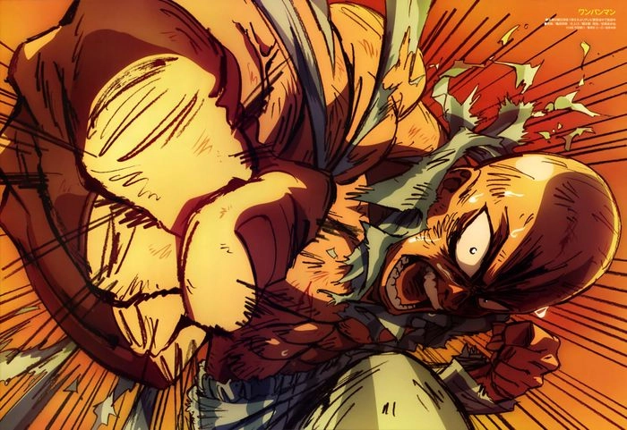 One Punch Saitama siêu anh hùng hạ gục mọi kẻ thù chỉ với một cú đấm