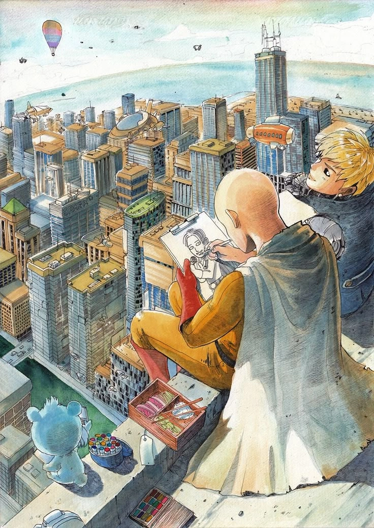 Saitama punch Genos cú đấm đầy uy lực nhưng luôn mang tính huấn luyện