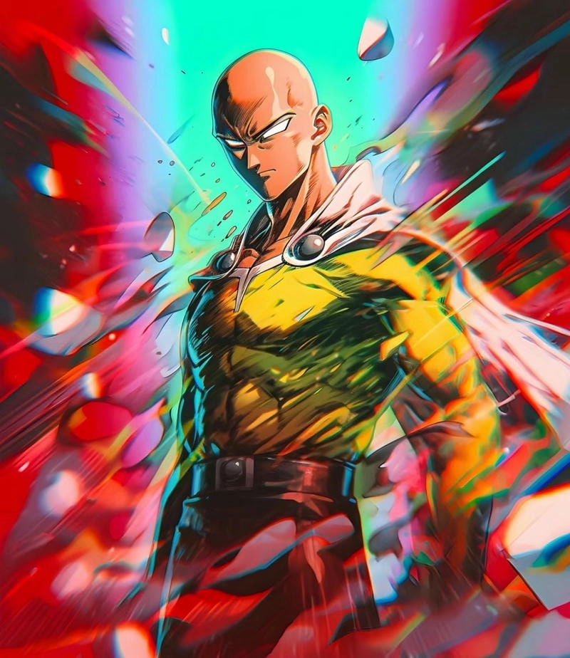 Saitama ngầu lòi dù vẻ ngoài bình thường nhưng lại sở hữu sức mạnh vô song