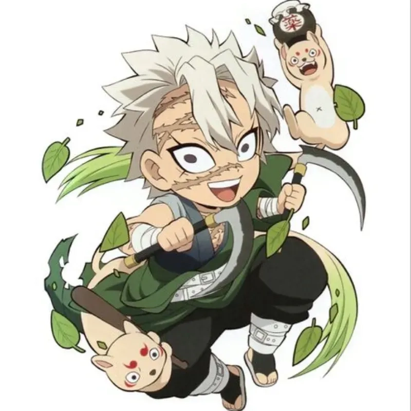 Ảnh Sanemi chibi nét vẽ dễ thương nhưng đầy cá tính