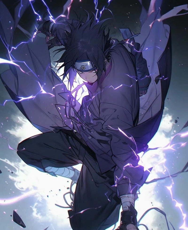 Uchiha Sasuke Naruto chiến binh mạnh mẽ với quyết tâm sắt đá