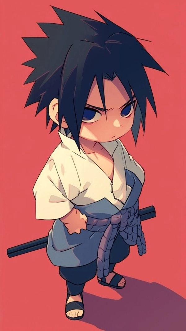 Ảnh naruto x sasuke chibi với tạo hình hài hước siêu đáng yêu