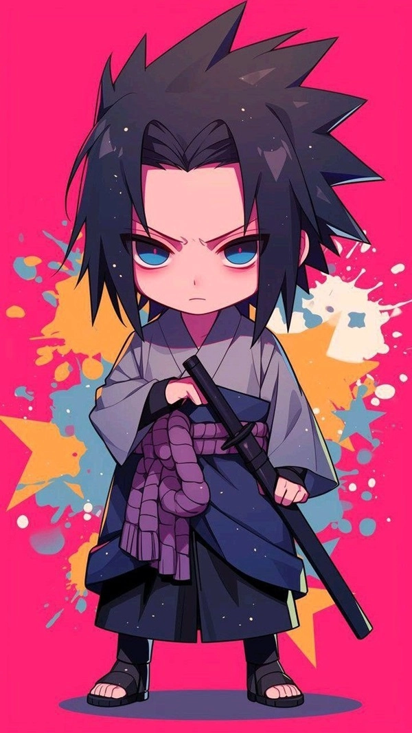 Hình ảnh sasuke chibi anime chuẩn phong cách hoạt hình Nhật