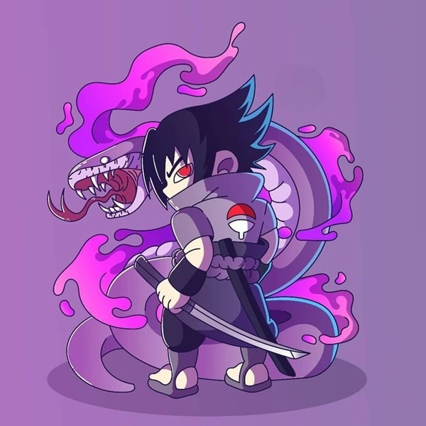 Loạt sasuke chibi gif chuyển động siêu ngầu siêu hài