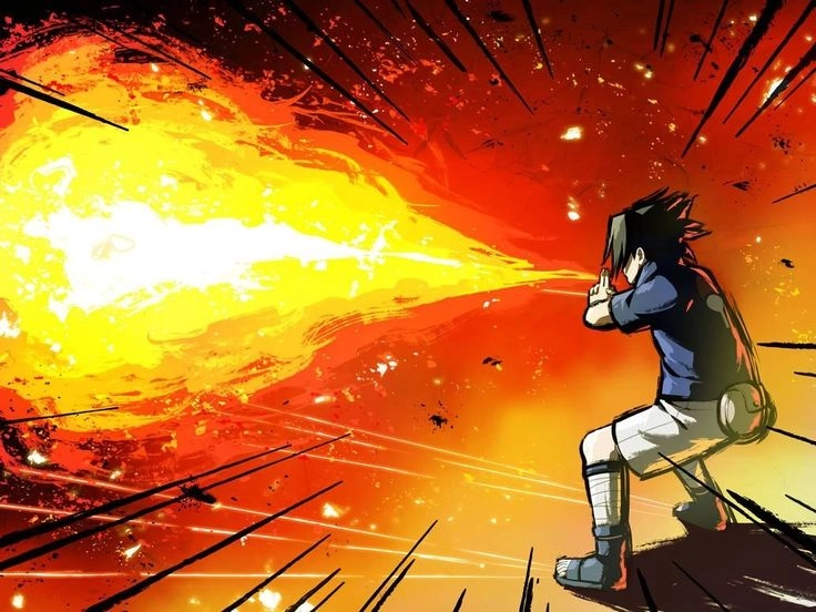 Sasuke Katon kỹ thuật hỏa độn mạnh mẽ của Uchiha Sasuke