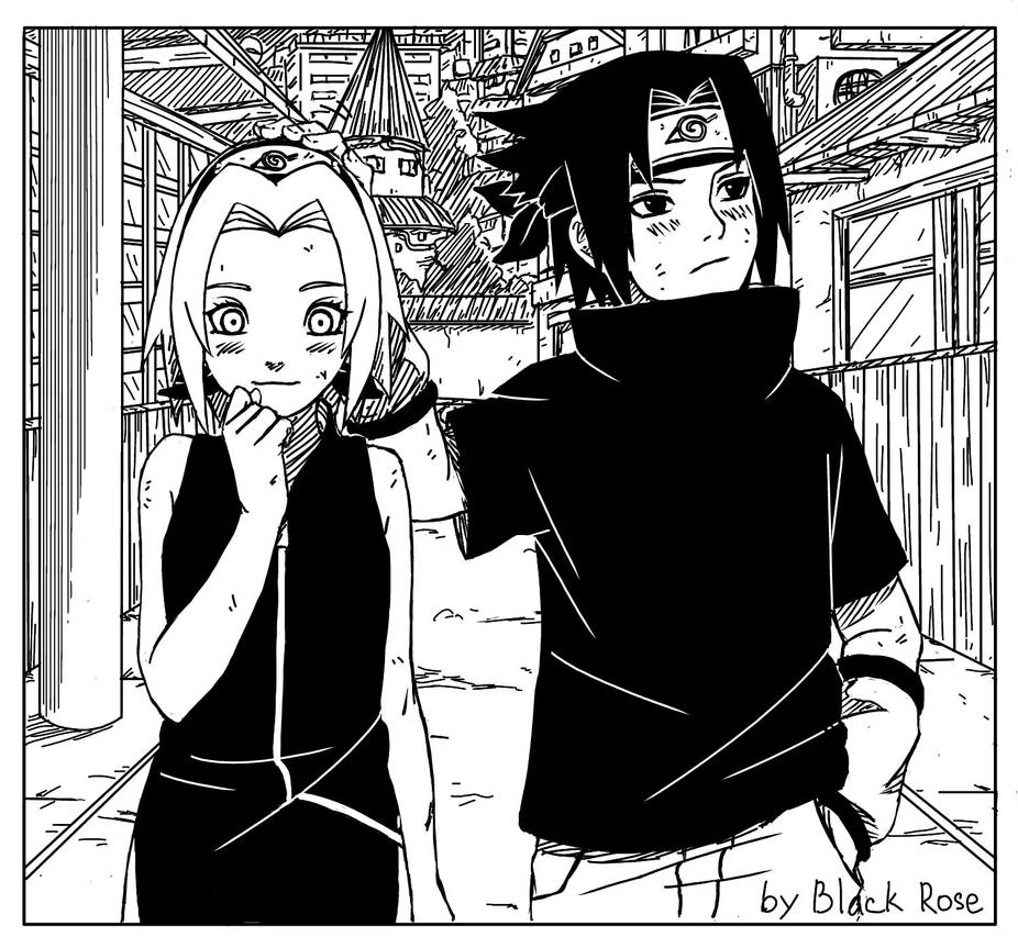 Sakura x Sasuke manga khoảnh khắc lãng mạn hiếm hoi