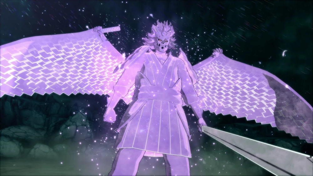 Sasuke Uchiha Susanoo chiến giáp khổng lồ bảo vệ chiến binh Uchiha