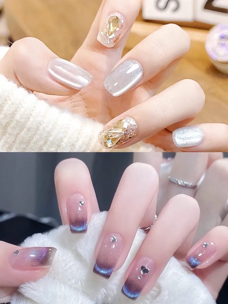 Kiểu sơn nail mắt mèo giúp đôi tay nổi bật với hiệu ứng ấn tượng