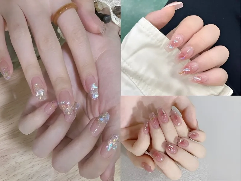 Sơn móng tay màu xà cừ mang đến vẻ ngoài sang trọng và độc đáo