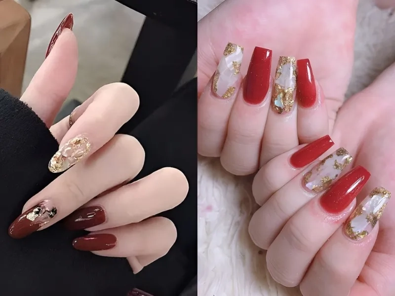 Kiểu sơn móng tay xà cừ tạo hiệu ứng ánh ngọc trai cuốn hút
