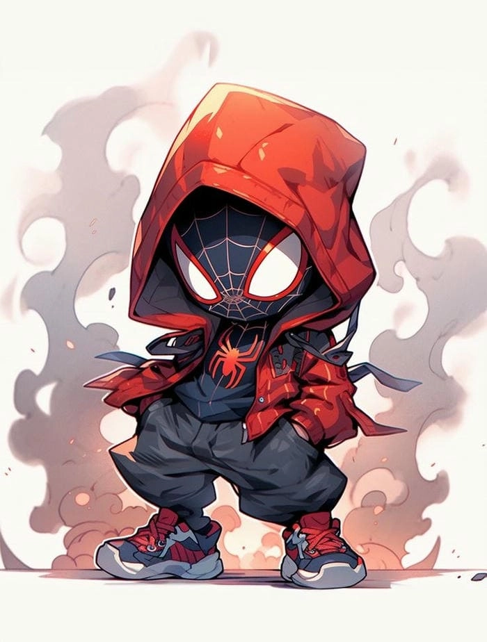 Hướng dẫn vẽ spider man chibi đơn giản